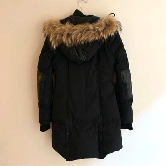 Nicole Benisti Nb Series Down Filled Fur Trim Parka Coat Jacket Black Size XS - Picture 14 of 16